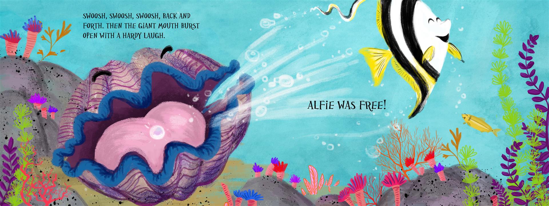Alfie free from Clam